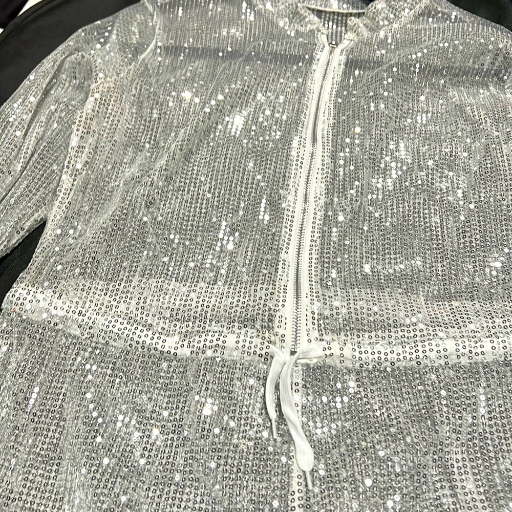 Sheer sequin jumper